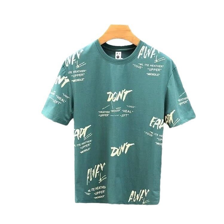 men's short sleeve summer thin letter print half-sleeved T-shirt | 1199 - Image 5