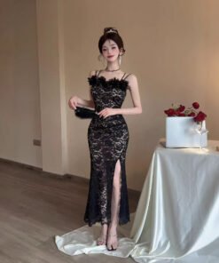 Lace Stereo Flower Suspender Dress | 1200 - Image 12