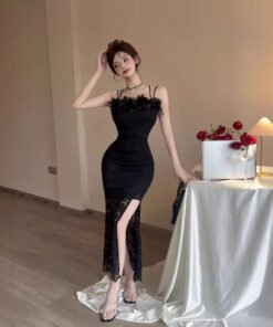 Alternative view of Lace Stereo Flower Suspender Dress | 1200