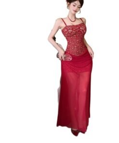 suspender dress slim temperament hip long skirt dress | 1220 - Image 5