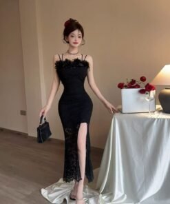 Lace Stereo Flower Suspender Dress | 1200 - Image 10