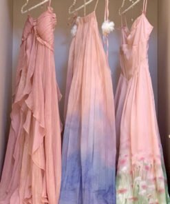 Loose Lady Temperament Shoulder Lace Design Heavy Work Pressed Pleated Flower Slip Dress | 1205 - Image 3