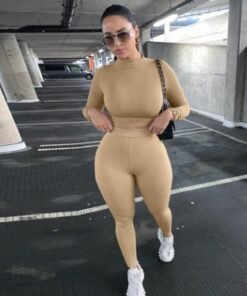 sports long-sleeved 2-piece suit women's clothing | 1207 - Image 36