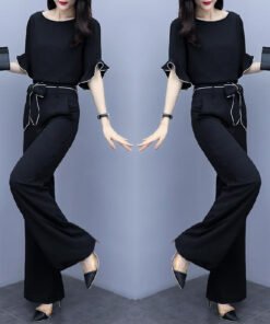royal sister temperament high waist slimming stylish casual two-piece suit | 1215 - Image 7