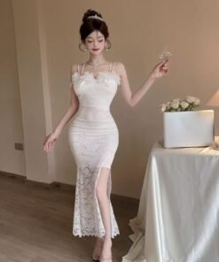 Lace Stereo Flower Suspender Dress | 1200 - Image 6
