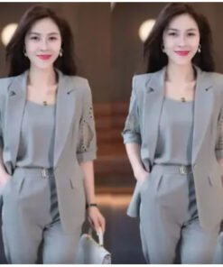 loose and slim, high-end sleeveless top, casual wide-leg pants, temperament two-piece suit | 1216 - Image 4