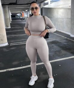sports long-sleeved 2-piece suit women's clothing | 1207 - Image 34