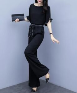 royal sister temperament high waist slimming stylish casual two-piece suit | 1215 - Image 4