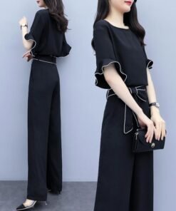 Alternative view of royal sister temperament high waist slimming stylish casual two-piece suit | 1215
