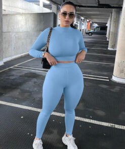 sports long-sleeved 2-piece suit women's clothing | 1207 - Image 49