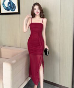 Pure desire sexy mesh suspender dress  | 1219
