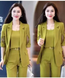 loose and slim, high-end sleeveless top, casual wide-leg pants, temperament two-piece suit | 1216 - Image 3