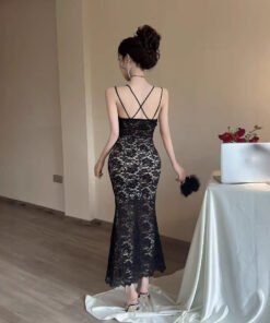Lace Stereo Flower Suspender Dress | 1200 - Image 5