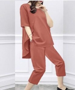 suit short-sleeved top casual cropped pants two-piece suit  | 1188 - Image 20