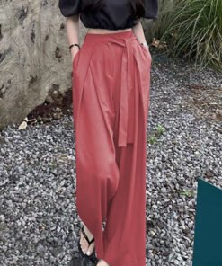 Korean style niche drape wide-leg trousers elegant gray commuting temperament women's trousers | 1212 - Image 34