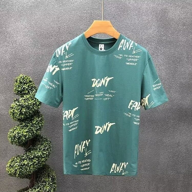 men's short sleeve summer thin letter print half-sleeved T-shirt | 1199 - Image 11