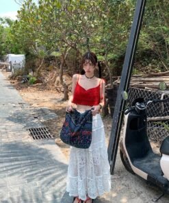 bohemian holiday style design niche temperament casual long skirt | 1245 - Image 15
