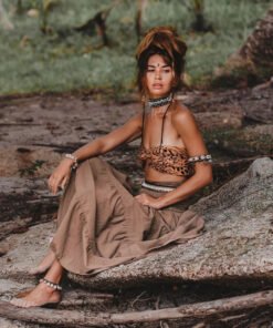Bohemian Loose Solid Color Long Skirt with Pockets Two-Wear Wrap Skirt | 1240 - Image 17