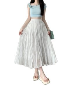 half-length skirt female summer a-line skirt  | 1237 - Image 5