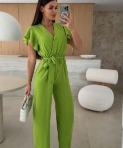 Russian Women's V Neck Jumpsuit | 1226 - Image 20