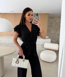 Russian Women's V Neck Jumpsuit | 1226 - Image 3