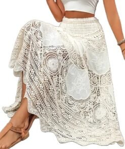 bohemian holiday style design niche temperament casual long skirt | 1245 - Image 5