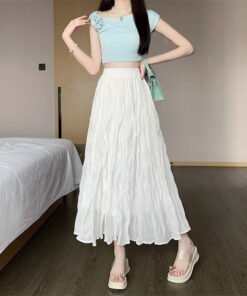 half-length skirt female summer a-line skirt  | 1237 - Image 9