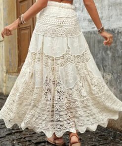 bohemian holiday style design niche temperament casual long skirt | 1245 - Image 4