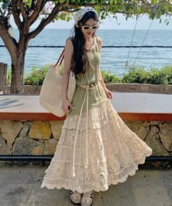 bohemian holiday style design niche temperament casual long skirt | 1245 - Image 12