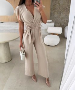Russian Women's V Neck Jumpsuit | 1226 - Image 31