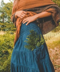 Bohemian Loose Solid Color Long Skirt with Pockets Two-Wear Wrap Skirt | 1240 - Image 35