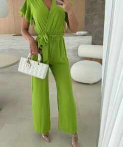 Russian Women's V Neck Jumpsuit | 1226 - Image 7