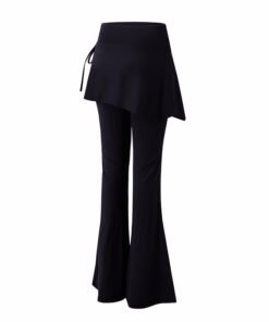 Micro Flare Yoga Pants Women's Fake Two High Waist Hip Lift Pants | 1248 - Image 10