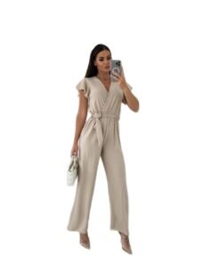 Russian Women's V Neck Jumpsuit | 1226 - Image 5